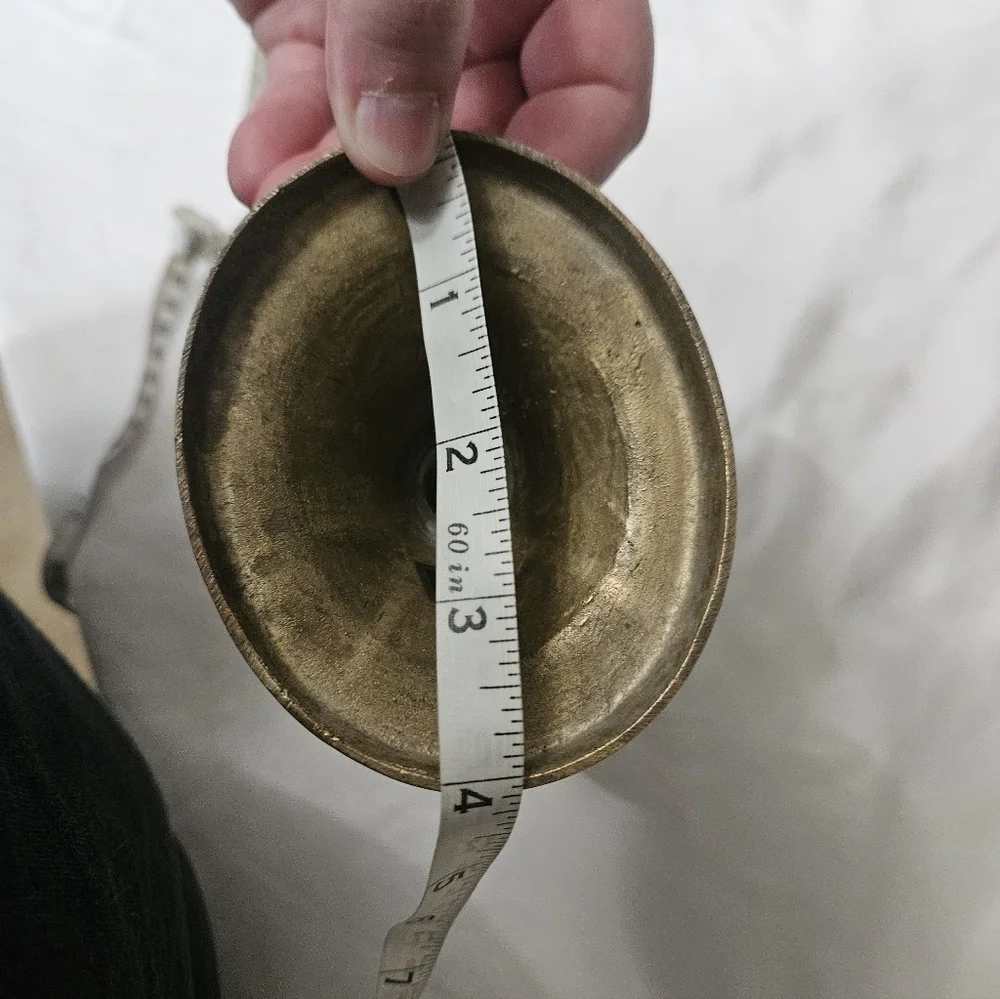 Vintage Set Of 2 Brass Candle Holders Elegant Antique Weighted Base India